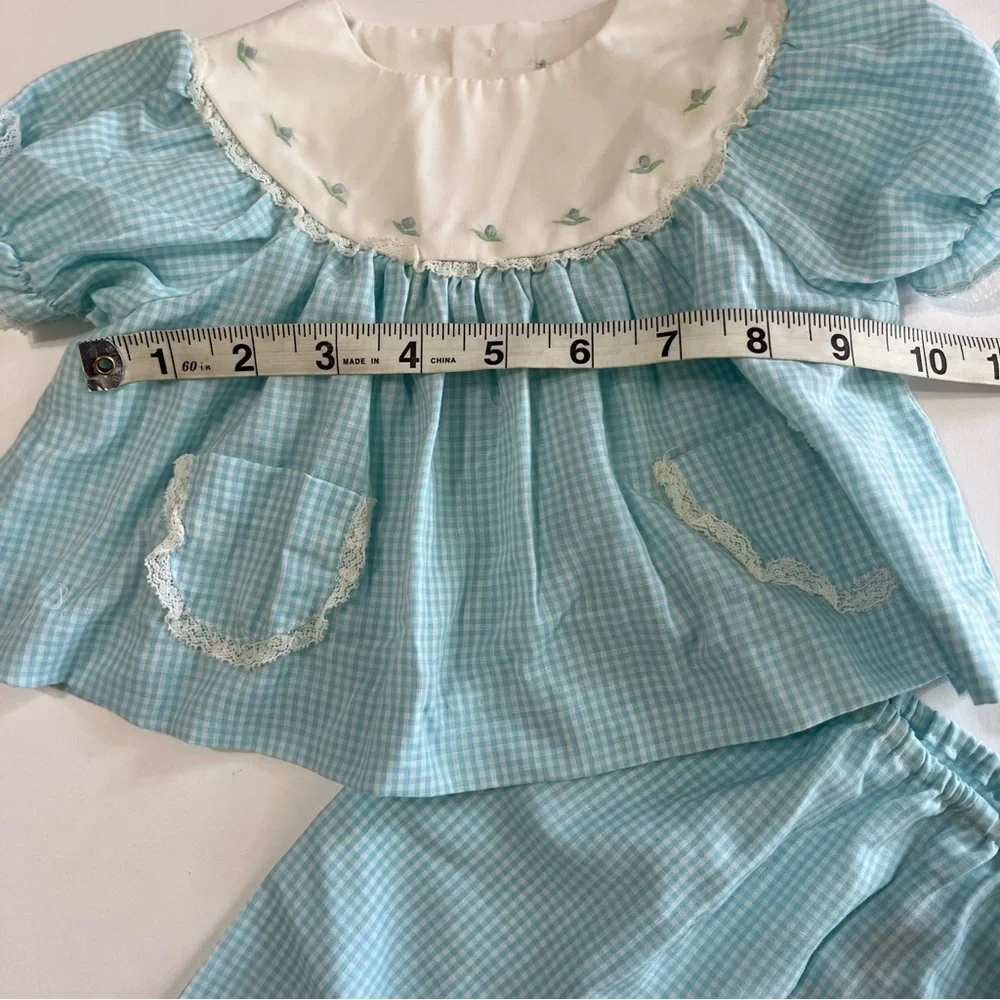 Vintage Baby Blue 2 Piece Top & Pants